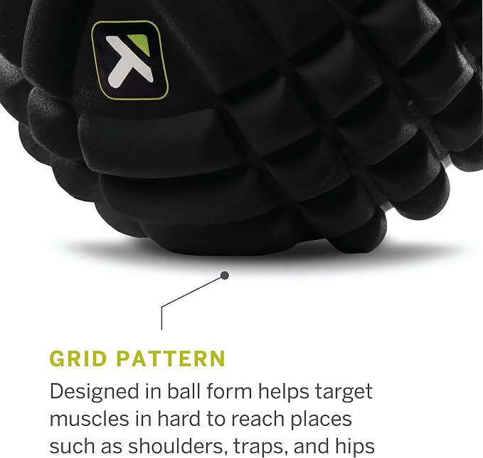 TRIGGERPOINT Performance Grid X Massage Ball for Deep Tissue Massage and Exercise Recovery, Black
