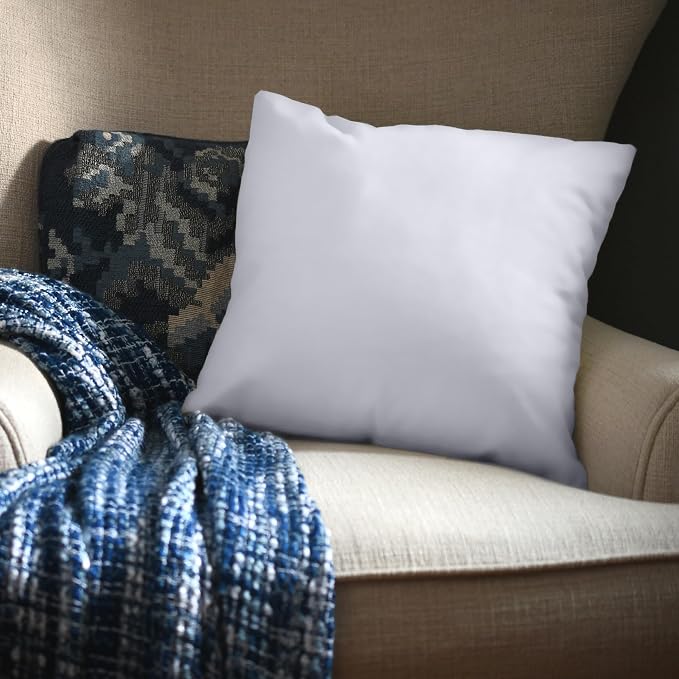 Utopia Bedding Throw Pillows, 24x24 Pillow Inserts, Pack of 1, White | Down Alternative Throw Pillow Inserts, Couch Pillows for Indoor Decor, Plush & Supportive, Decorative Cushion for Sofa, White