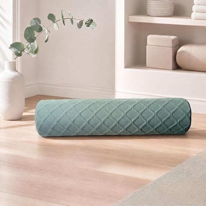 Cervical Memory Foam Neck Roll Pillow Comfortable Breathable(3.9) | Neck Support Pillows for Sleeping 3.9in H Small Round Circle Pillow Cylinder Pillows for Back Lumbar Leg Yoga Pain Relief