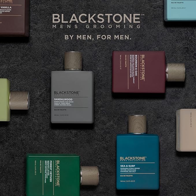 Blackstone Mens Collection Eau de Toilette – Santal & Cedar, | Men’s Fragrance, Warm (3.4 Fl Oz) Men's Grooming 100ml Santal & Cedar Toilette - Turnkey
