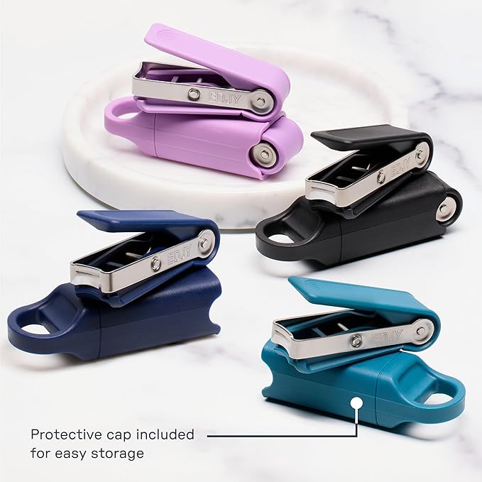EDJY Fingernail Cutter - Precision Stainless Steel Nail Cutter for Fingernails | Sharp Blade, Ergonomic Design, Durable & Rust-Resistant | Ideal for Men and Women | Lilac