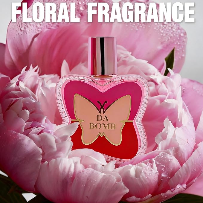 A CENTER Da Bomb Women's Eau de Parfum | 3.3 Fl Oz Sweet Floral Amber Cologne | Vanilla Fruity Scent Gift for Her
