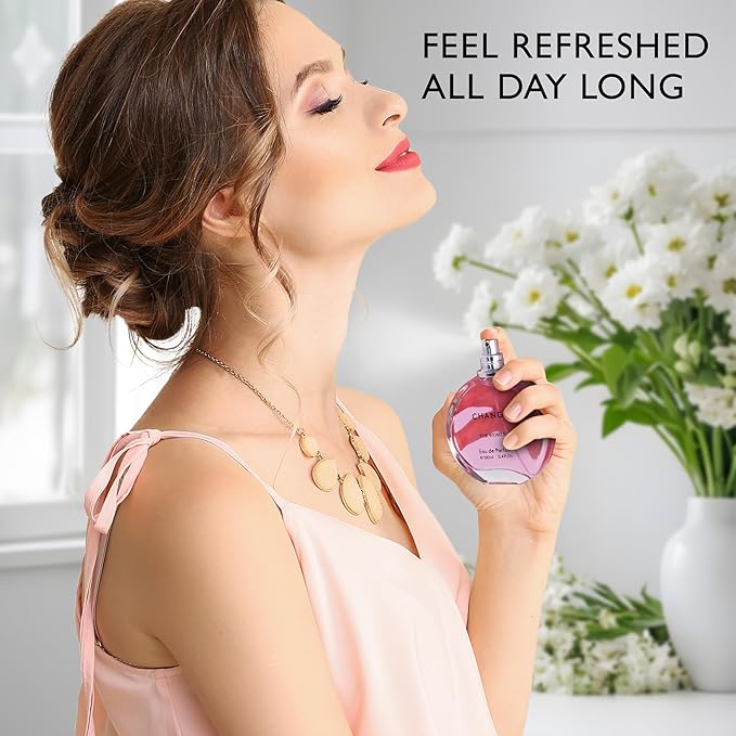 Change Eau De Parfum for Women - Spicy pink pepper on Top Pairing Floral Heart Notes of Jasmine & Iris - Suitable for Casual Wear - Mild & Paraben Free - Elegant 100ml Bottle Packaged in a Box
