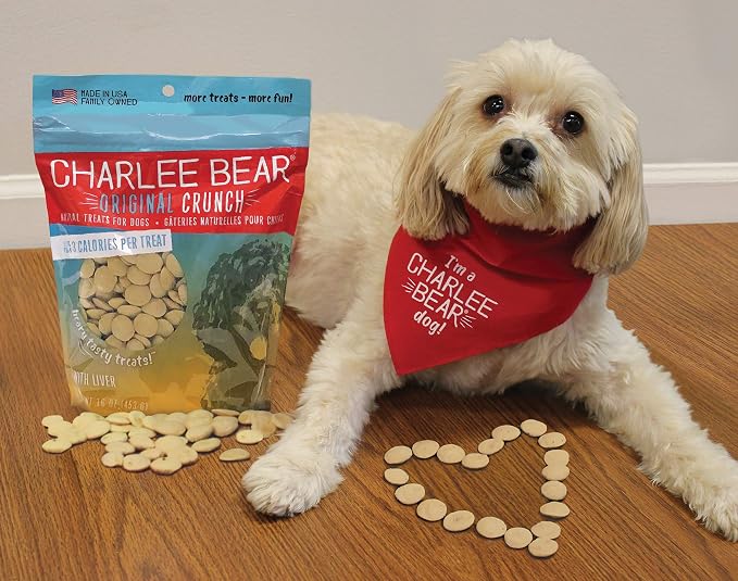Charlee Bear Original Dog Treats, Chicken Liver, 6 oz (Pack of 2)
