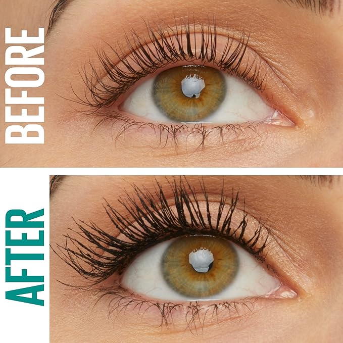 Maybelline Green Edition Mega Mousse Mascara Makeup, Smooth Buildable and Lightweight Volume, Formulated with Shea Butter, Blackest Black, 1 Count