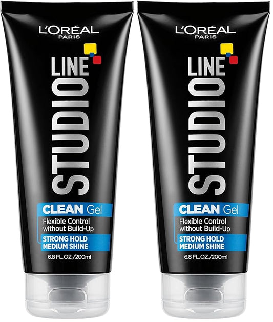 L'Oreal Paris Studio Line Clear Minded Clean Gel - Strong Hold 6.8 fl; oz.,(Pack of 2)