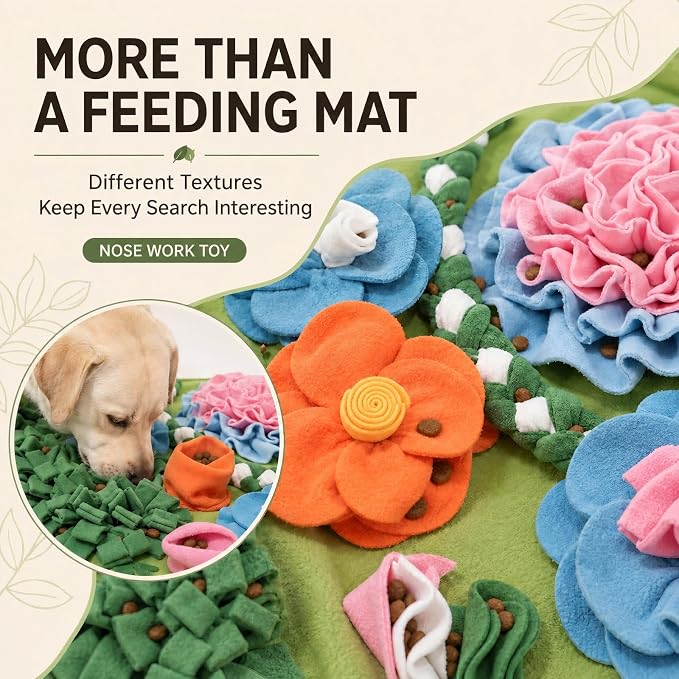 Snuffle Mat for Dogs, Interactive Dog Puzzle Toy & Slow Feeder