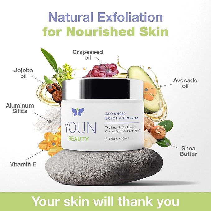 YOUN Beauty Wash-Off Exfoliating Face Wash by Dr. Anthony Youn – Paraben-Free, Gentle Face Exfoliator with Shea Butter, Vitamin E, Jojoba Oil, and Grapeseed Oil (100 ml)