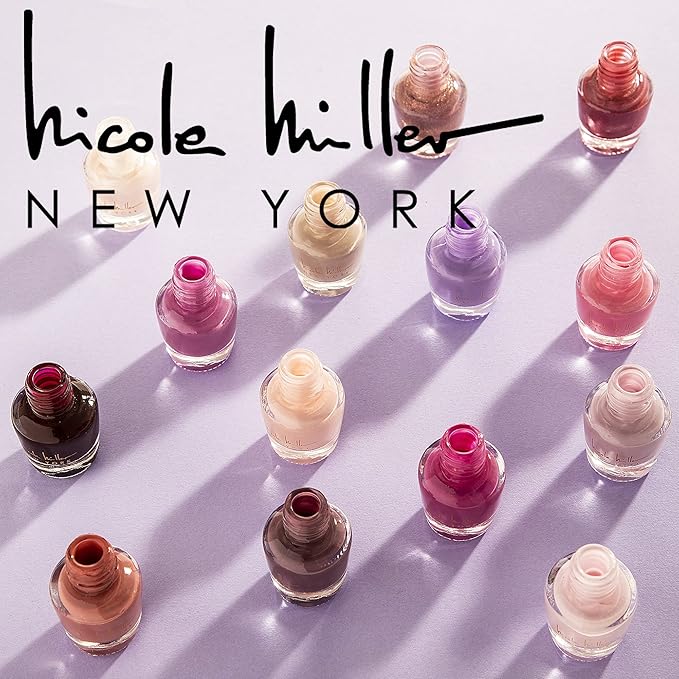 Nicole Miller Nail Polish Set, 14 MINI Nail Polish Colors, Polish Kit for Fingernails and Toenails