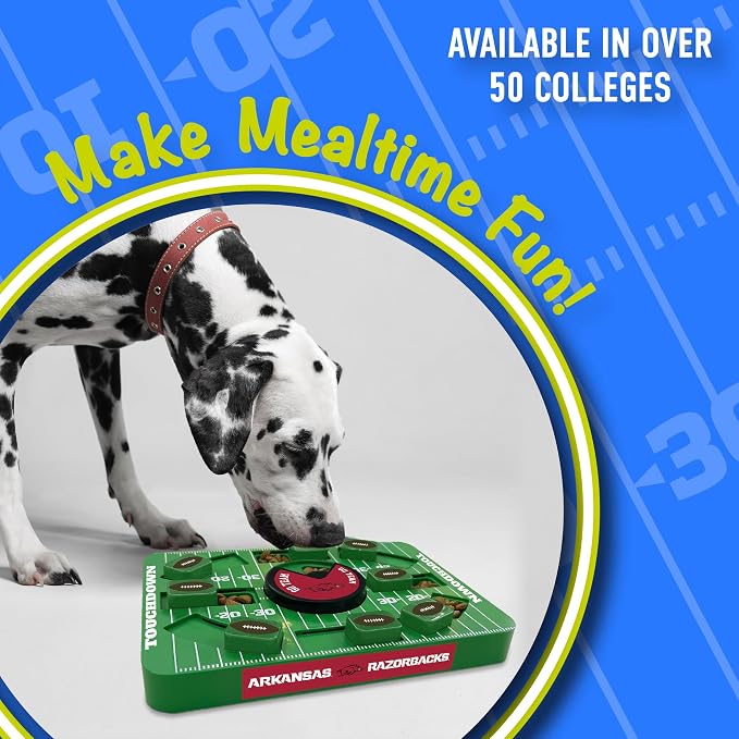 Pets First NCAA Arkansas Large Puzzle Toy, Dog Puzzle Treat Toy, New Large Size, Interactive Dog Treat Toy, Dog Slow Feeding Toy