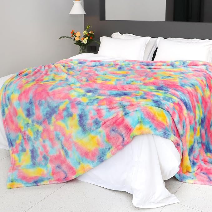 MUGD Lightweight Blanket Fleece Big Blanket Fuzzy Throw Blanket for Bed King Size