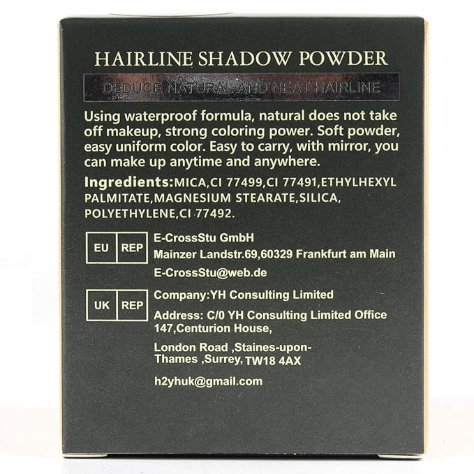 VOLLUCK Root Touch up Powder, Instant Hairline Powder for Thinning Areas and Gray Hair Coverage, Natural and Non-greasy Root Cover up for Women and Men (Dark Brown, 0.35 Ounce)