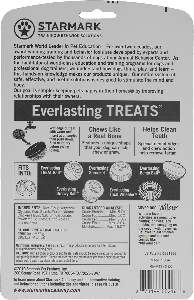 Starmark Everlasting Treats Dental Chews Large, 2 Count (Pack of 2), Chicken Flavored