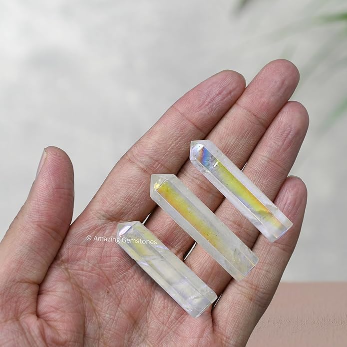 Amazing Gemstone Crystal Points Bulk Healing Crystals & Stones - Premium Single Terminated Healing Wand Point Bulk Crystals for Crafts, Crystal Grid, DIY Work