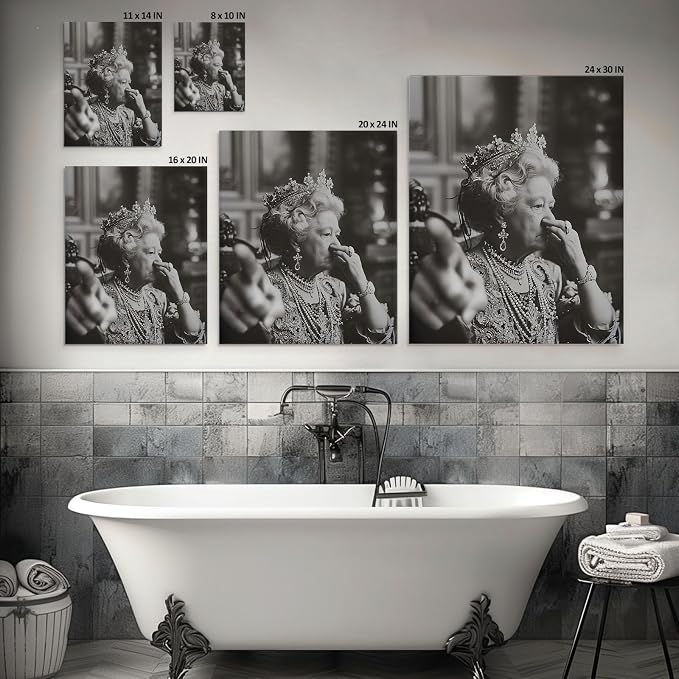 Funny Bathroom Canvas Wall Art, Toilet Paper Humor Poster, 24x30 Inch | Hilarious bathroom comedy decor and modern toilet artwork, gag gift for home, guest bath or office, Humor Style-02
