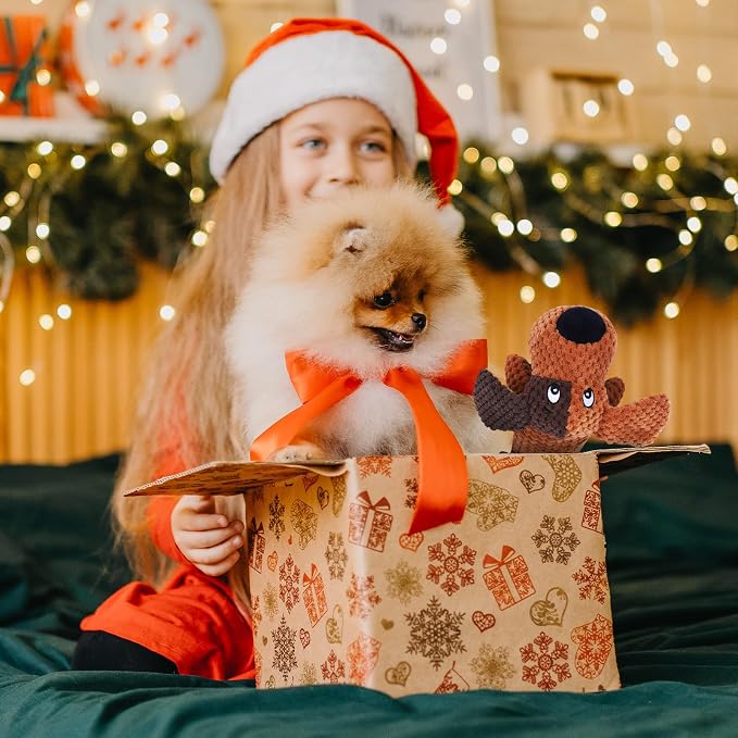 Squeaky Plush Dog Toys for Large Dogs with Squeaky and Crinkle Paper, Tug of War Pet Toys for Dogs, Interactive Pull Puppy Chew Toys for Small, Medium and Large Dogs