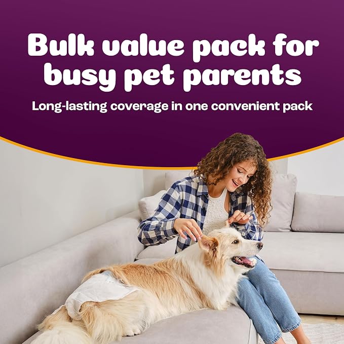Inspire Pet Care Dog Diapers Female Dogs | Bulk Value Doggie Incontinence | For Heat, Pee or Period and Housebreaking