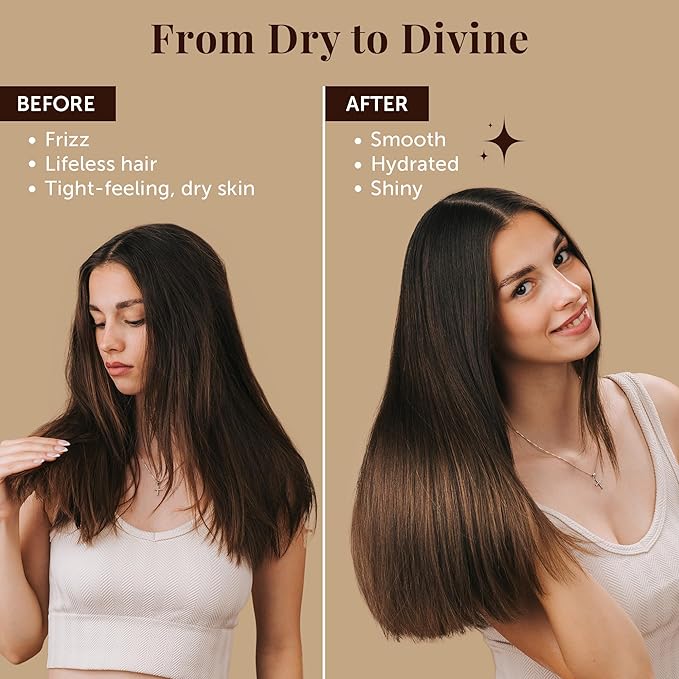Dubai Premium Moroccan Argan Hair Oil & Body Elixir - Lightweight Treatment for Dry Damaged Hair, Split Ends - Controls Frizz, Boosts Shine, Hydrates Skin - 100 mL (3.38 Fl Oz)