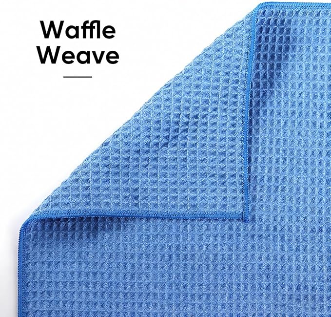 HOMEXCEL Hot Yoga Towels 2 Pack, (26.5" x 72") Non-Slip & Ultra-Absorbent Microfiber Yoga Mat Towels for Hot Yoga, Pilates, Exercise, Fitness, Bikram and Workout, Blue/Pink