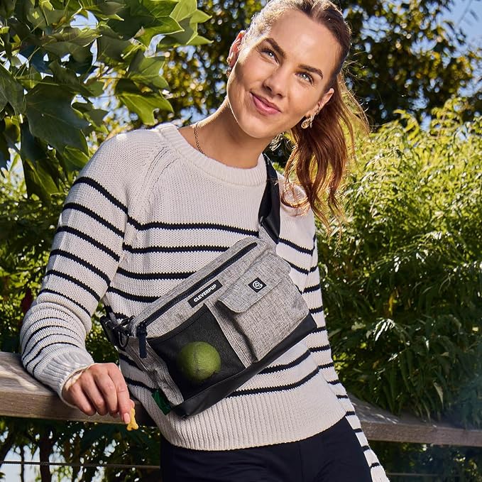 Cleverpup Walk & Train 2-in-1 Dog Walking Bag - Hands-Free, Heather Grey