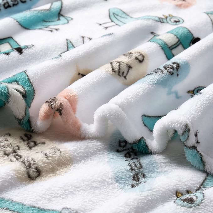 Berkshire Blanket VelvetLoft® Luxury Soft Polyester Throw Blanket, Don’t Let The Pigeon Drive The Bus, 50 x 70in(Official Mo Willems® Product)