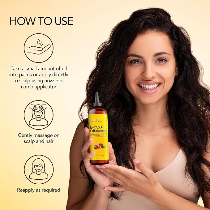 Botanic Hearth Hair Oil for Hair Growth & Hair Treatment Oils | Strengthening Dry, Frizzy, Damaged Hair & Scalp Treatment | Batana Oil – 6.7 Fl Oz