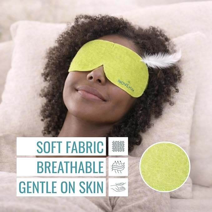 NOVEHA Self Heating Steam Eye Mask for Dry Eyes 30PCs Air-Activated Steam Eye Mask, Warm Compress for Ease Daily Strain, Eye Relaxation, Travel & Spa Use, Soothing Moist Heat for Tired & Stressed Eyes