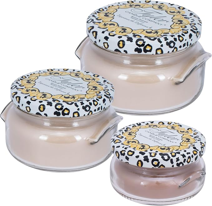 Elanze Designs Tyler Candle Warm Sugar Cookie Scented Aromatherapy Candle - 22 oz, 11 oz and 3.4 oz Glass Jar Bundle; Set of 3