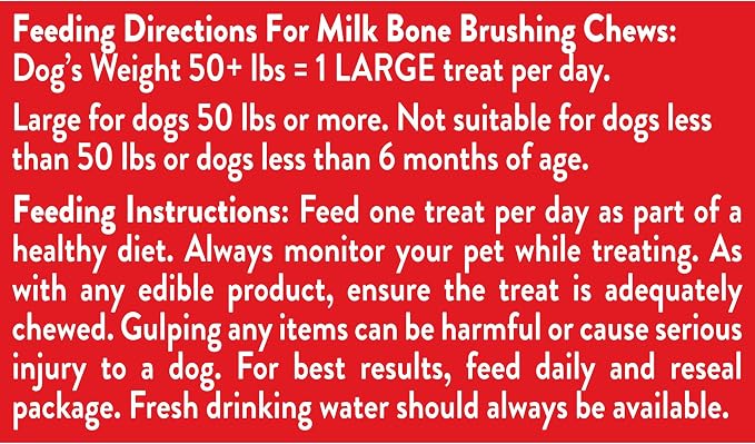 Milk-Bone Brushing Chews Fresh Mint Flavor Daily Dental Dog Treats, Large, 24.2 Oz. Bag (Pack of 5)