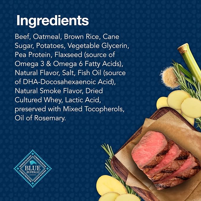 Blue Buffalo Bits Beef Training Treats, 4 oz | Real Beef First, DHA for Cognitive Development, No Chicken By-Product Meals, Free from Red Dye 40