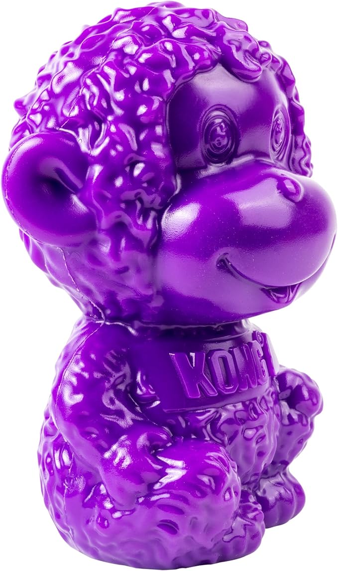 KONG Rewards Zoolooz Treat Dispenser Toy – Interactive Enrichment Puzzle for Dogs – Dispenses Treats & Kibble – Use Ziggies – Assorted Animals (Purple Monkey)
