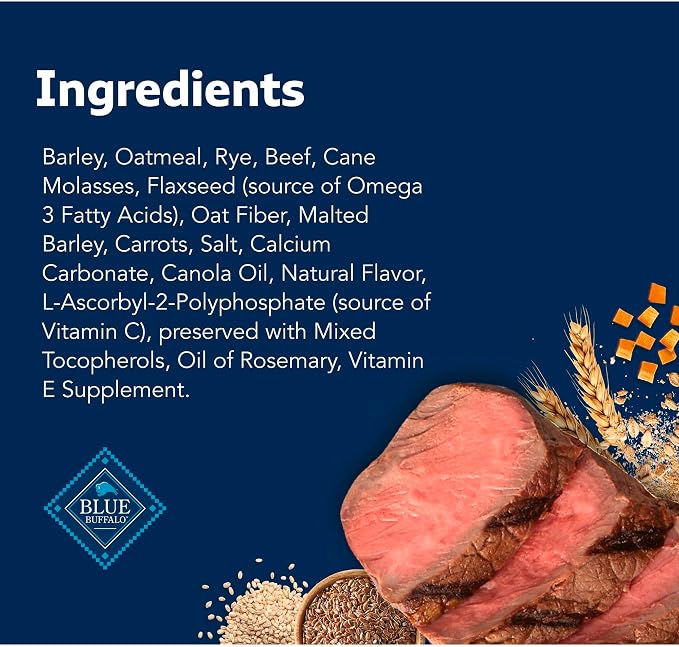 Blue Buffalo Health Bars Beef Dog Biscuits, 16 oz | Oven-Baked, Crunchy Texture, No Chicken By-Product, Corn, Wheat, or Soy