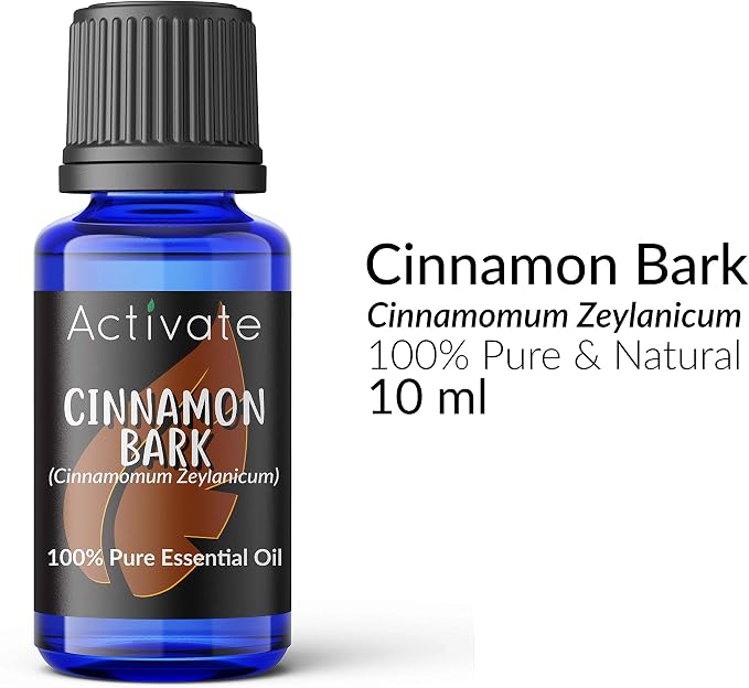Cinnamon Bark Essential Oil 100% Pure Steam Distilled Ceylon Cinnamon Oil (Cinnamomum zeylanicum) for Diffuser, Aromatherapy, DIY Soap, Candles, Home Fragrance & Craft Projects, 10 mL33