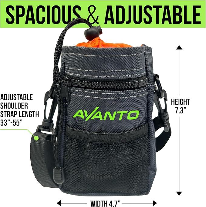 AVANTO Dog Treat Training Pouch – Versatile Dog Training Bag with Built-in Poop Bag Dispenser, Multiple Pockets, and Adjustable Strap – Ideal Dog Training Pouch for Treats, Toys, and Accessories