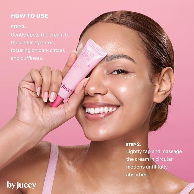 Gooseberry Dark Circle Brightening Eye CreamㅣFor Puffy Eye Bags, Wrinkles, Fine Lines | Vitamin C, Glutathione, PeptidesㅣAnti-aging Korean Skin Care | Korean Eye Cream | By Juicy | 1.01 Fl.oz