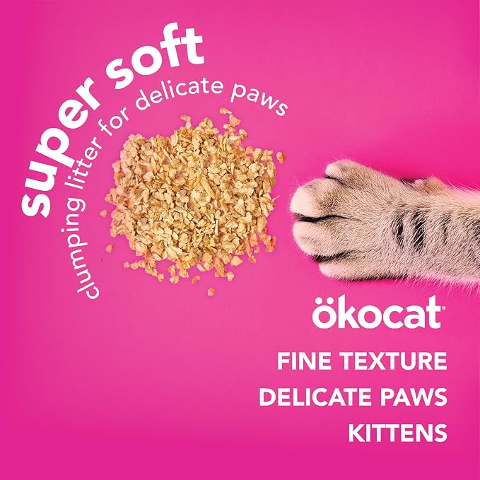 ökocat Super Soft Natural Wood Clumping Cat Litter, Odor Control, 15.8 Lbs