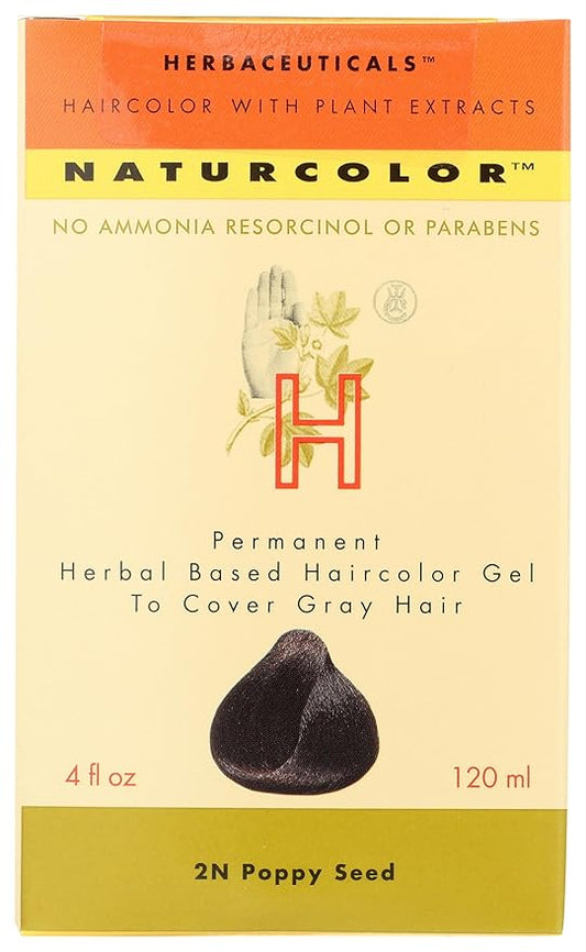 naturcolor Haircolor - Poppy Seed Hair Dye, 4 Fl Oz (2N)