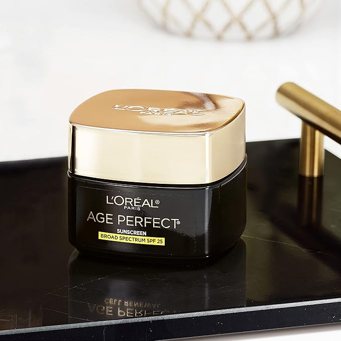 LOreal Paris Age Perfect Cell Renewal Anti-Aging Day Moisturizer with Broad Spectrum SPF 25 Sunscreen, Antioxidants, and Vitamin E 1.7oz