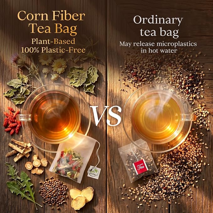 Vital Tea Liver Detox Herbal Tea, Liver Cleanse Detox Tea Blend with Milk Thistle, Dandelion Root, Chrysanthemum Natural Loose Leaf Tea for Liver Health, Caffeine-Free