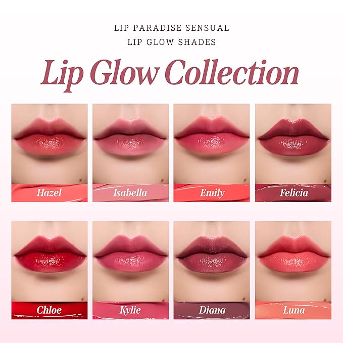 DEARDAHLIA Lip Paradise Sensual Lip Glow (Kylie) - Weightless Hydrating Vegan Lipstick with Glossy Finish, Natural Radiant Glow & Shea Butter Nourishment. 0.11 oz