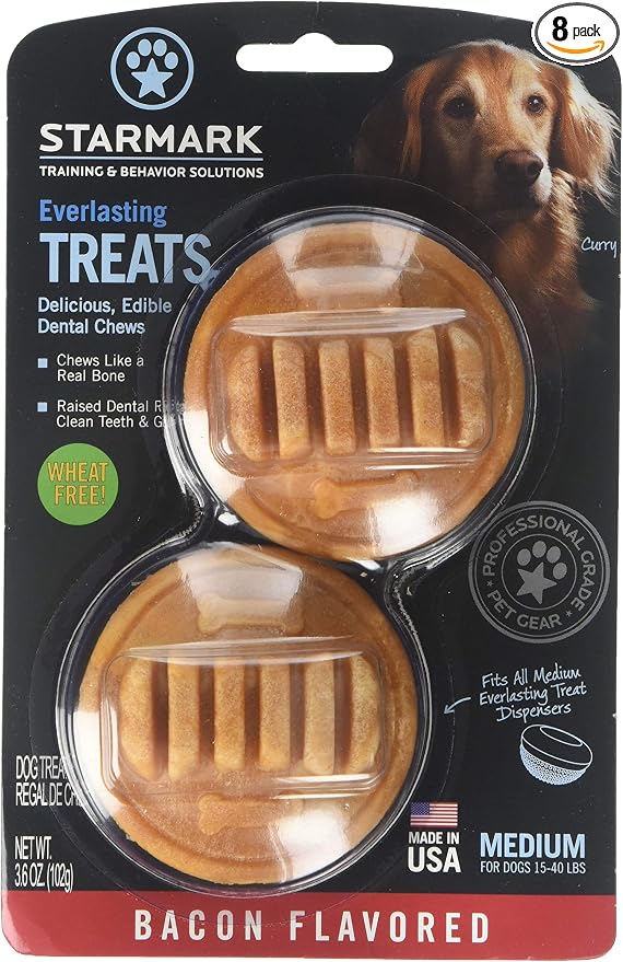 Starmark Everlasting Dental Chew, Bacon Flavored, Medium, 8 Count