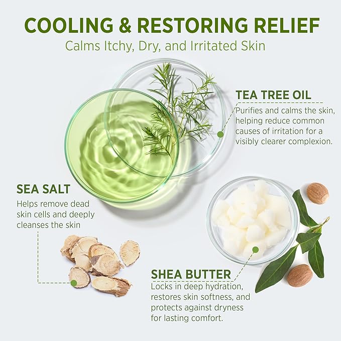 Roycederm Tea Tree Body Wash & Bar Soap Set – Refreshing Cleanse with Tea Tree Oil & Wormwood