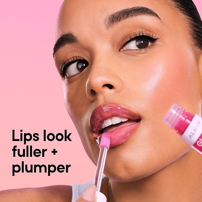 Almay Gleam Big Lip Serum, Hydrating and Moisturizing, Hypoallergenic Lip Gloss, Non-Sticky, 700 La Vida Mocha, 0.13 fl oz