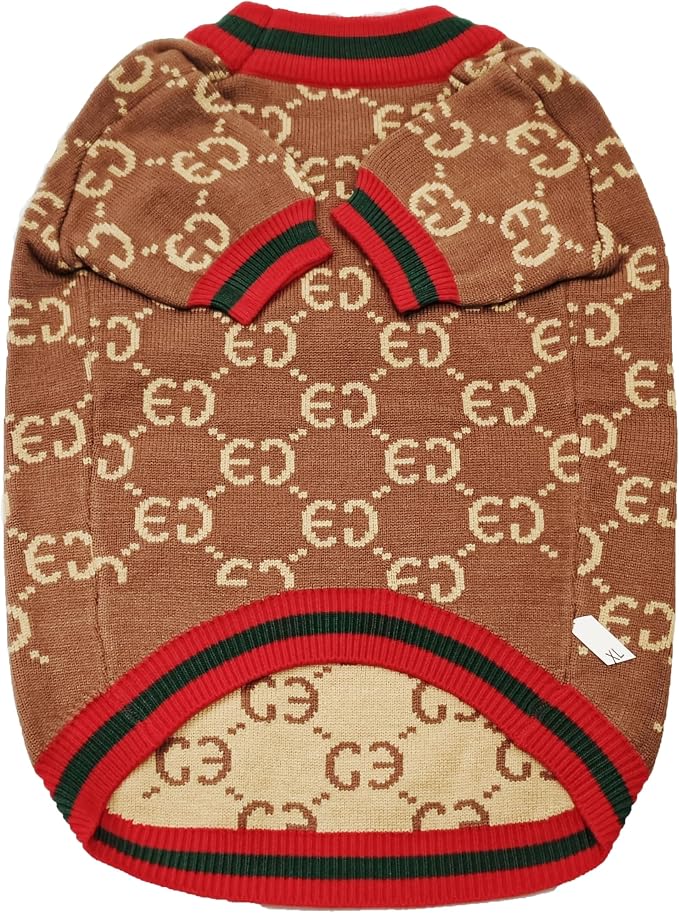 Everything Chic Luxury Dog Sweater – Soft Knit Designer Pet Outfit for Small Dogs & Puppies, XS–L, Stylish Warm Clothing for Yorkies, Chihuahuas, Dachshunds, Maltese, French Bulldog