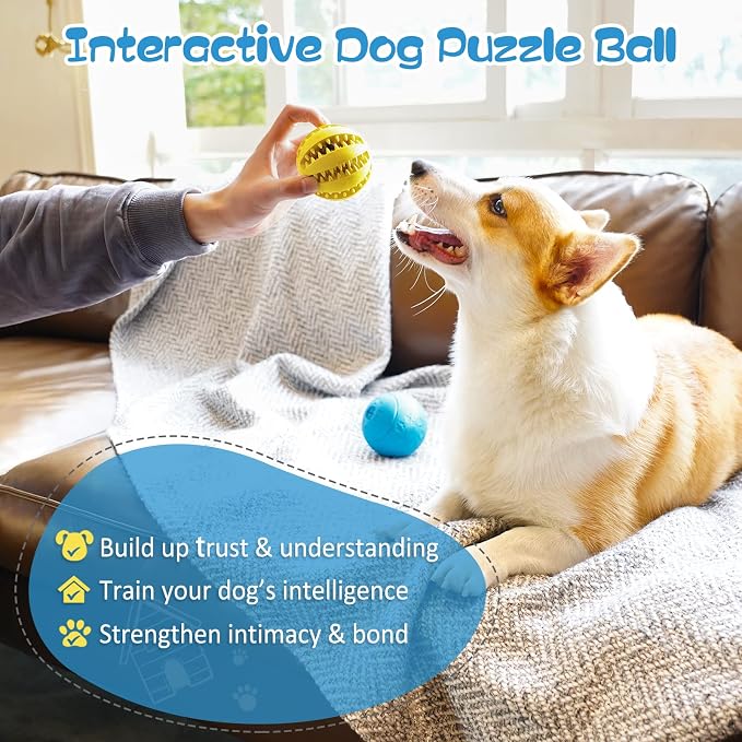 HIPPIH Dog Puzzle Toy 2 Pack, Interactive Dog Toys for Treat Dispensing