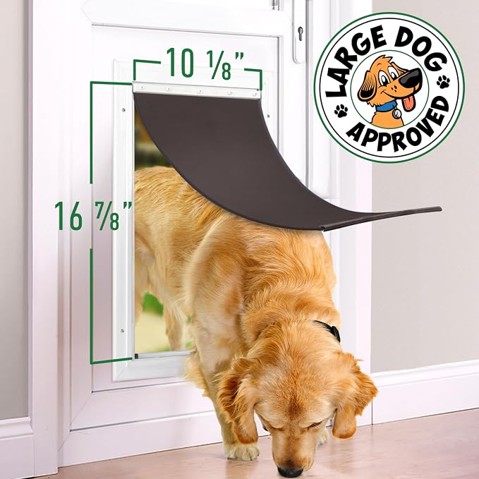 Evergreen Pet Supplies Replacement Dog Door Flap Compatible with PetSafe Freedom PAC11-11039 - Easy-Install Doggy Door Flap - Large, Brown