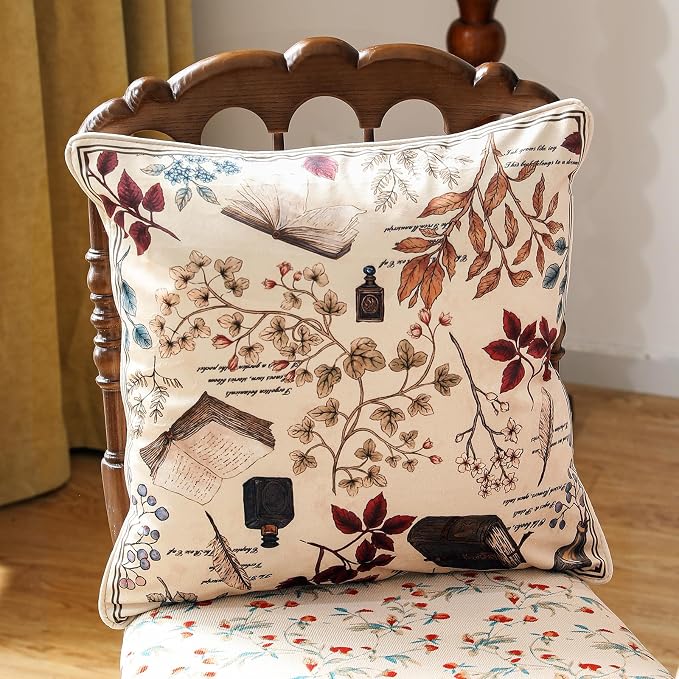 Designer Vintage Velvet Throw Pillow Cover,22"x22"-Xipeia | Pillow Cover,Concealed Zipper Design,Dragonfly Pattern,Sofas,Bedroom,Living Room,Lounge Chairs,All Season Home Decor