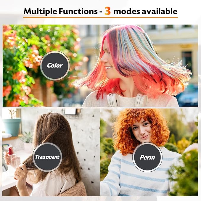 SyyBhb Professional Standing Hair Color Processor, Temperature & Angle Adjustable, 60-Minute Timing, Hair Dyeing/Perm Styling/Heating/Oil Treatment for Salon & Home Use