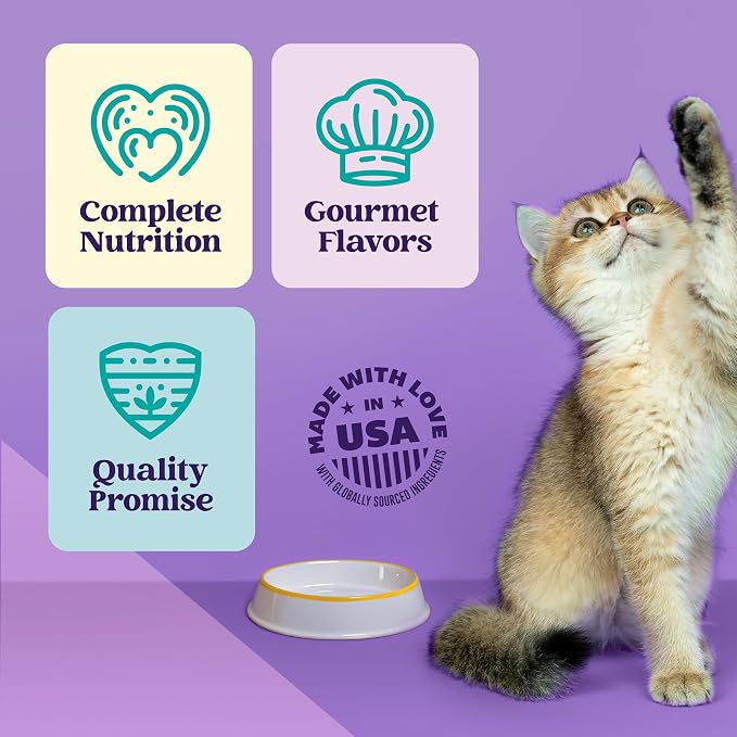 A Strong Heart Cat Food Variety Pack, Turkey, Chicken, Tuna & Salmon, 32ct | Pate texture, all life stages, complete & balanced, made in USA, 5.5oz cans