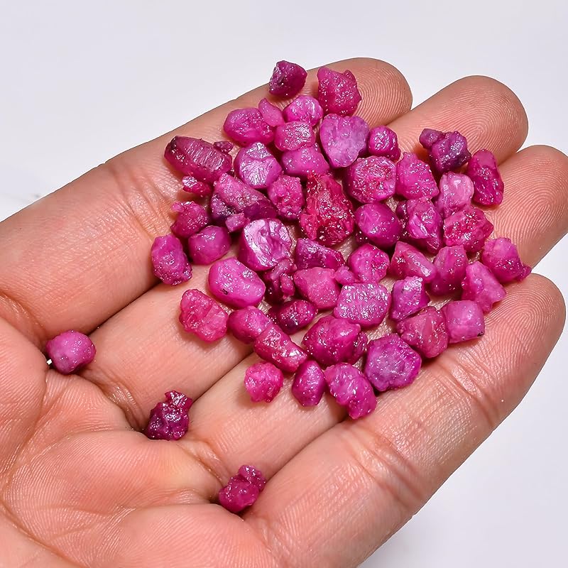 50 carats Raw Fine Pink Ruby Rough Gemstone, Natural Crystals, Healing Stones, Wholesale Lot, Jewelry Making Supply, Stone, Strength Stone